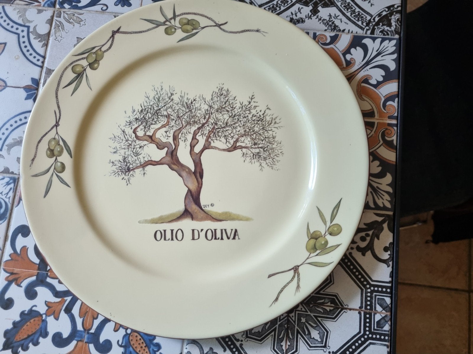 Olijf bord (35cm), Huis en Inrichting, Ophalen, Overige stijlen, Bord(en)