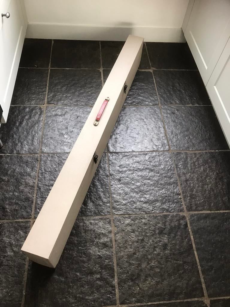 Antieke smalle kist koffer 152,5 cm lang 11x21 cm geweer, Ophalen of Verzenden