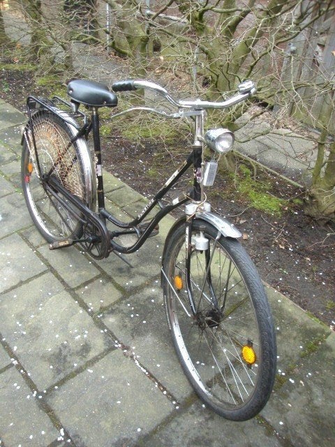 Topkwaliteit retro Duits 56cm-lage instap-dubbel remsysteem, Fietsen en Brommers, Fietsen | Dames | Damesfietsen, Terugtraprem