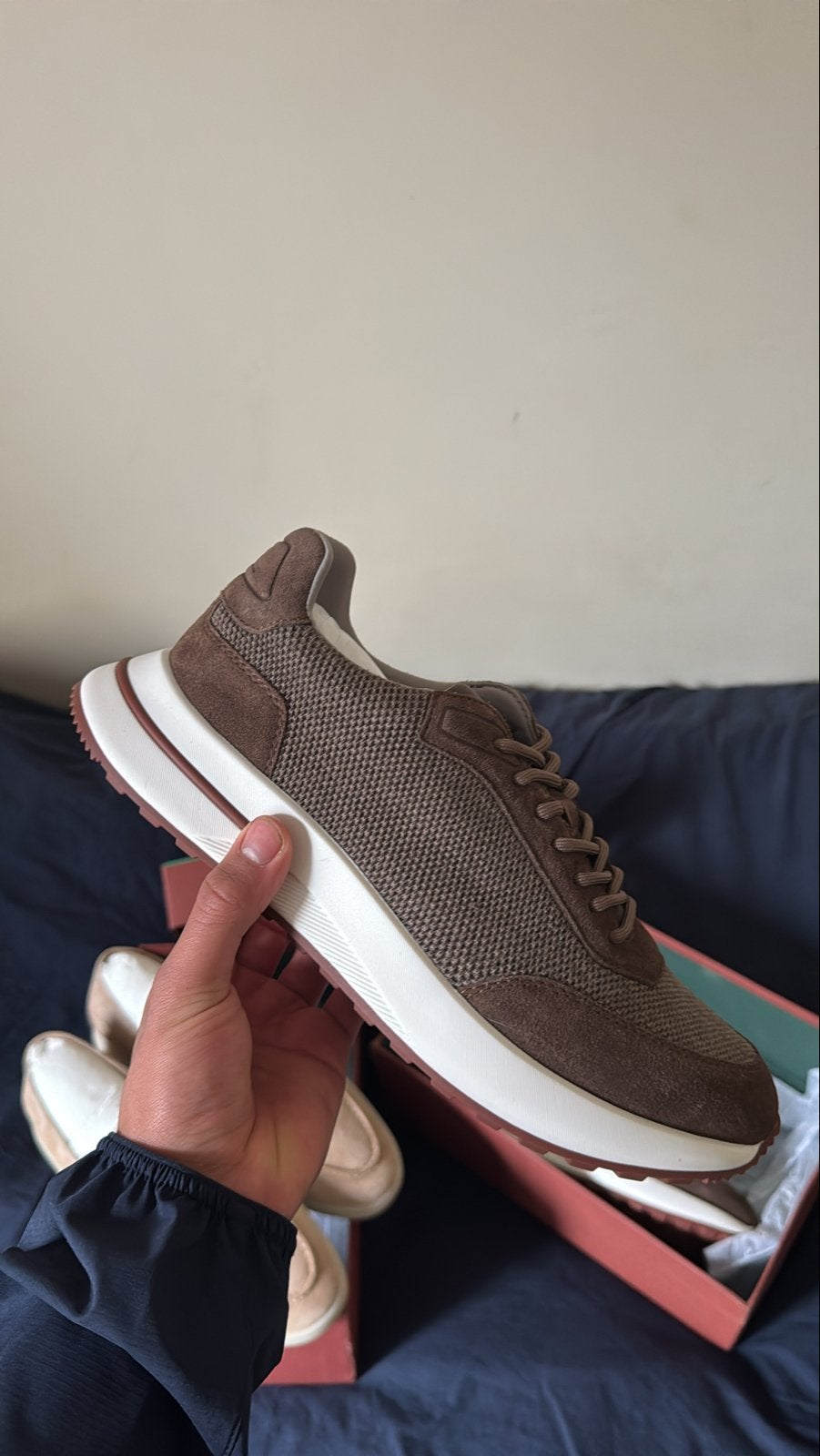 Loro Piana Sneakers en Loafers - Nieuw in doos, Ophalen of Verzenden, Nieuw, Bruin, Sneakers of Gympen