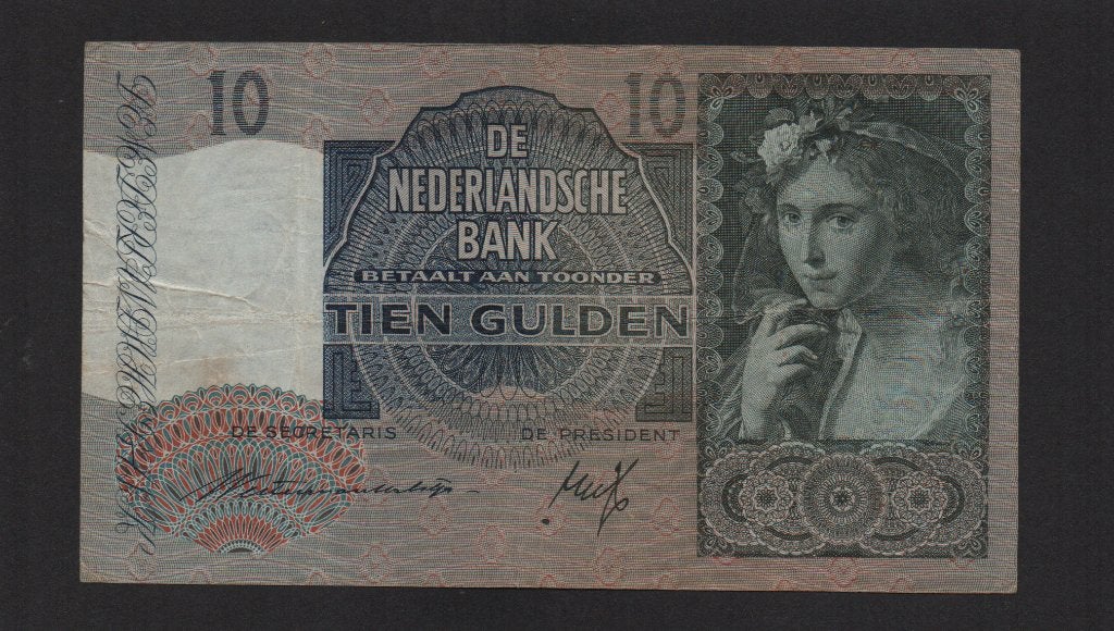 10 Gulden Bankbiljet 1940 Zeer Fraai Biljet, Ophalen of Verzenden, 10 gulden, Los biljet