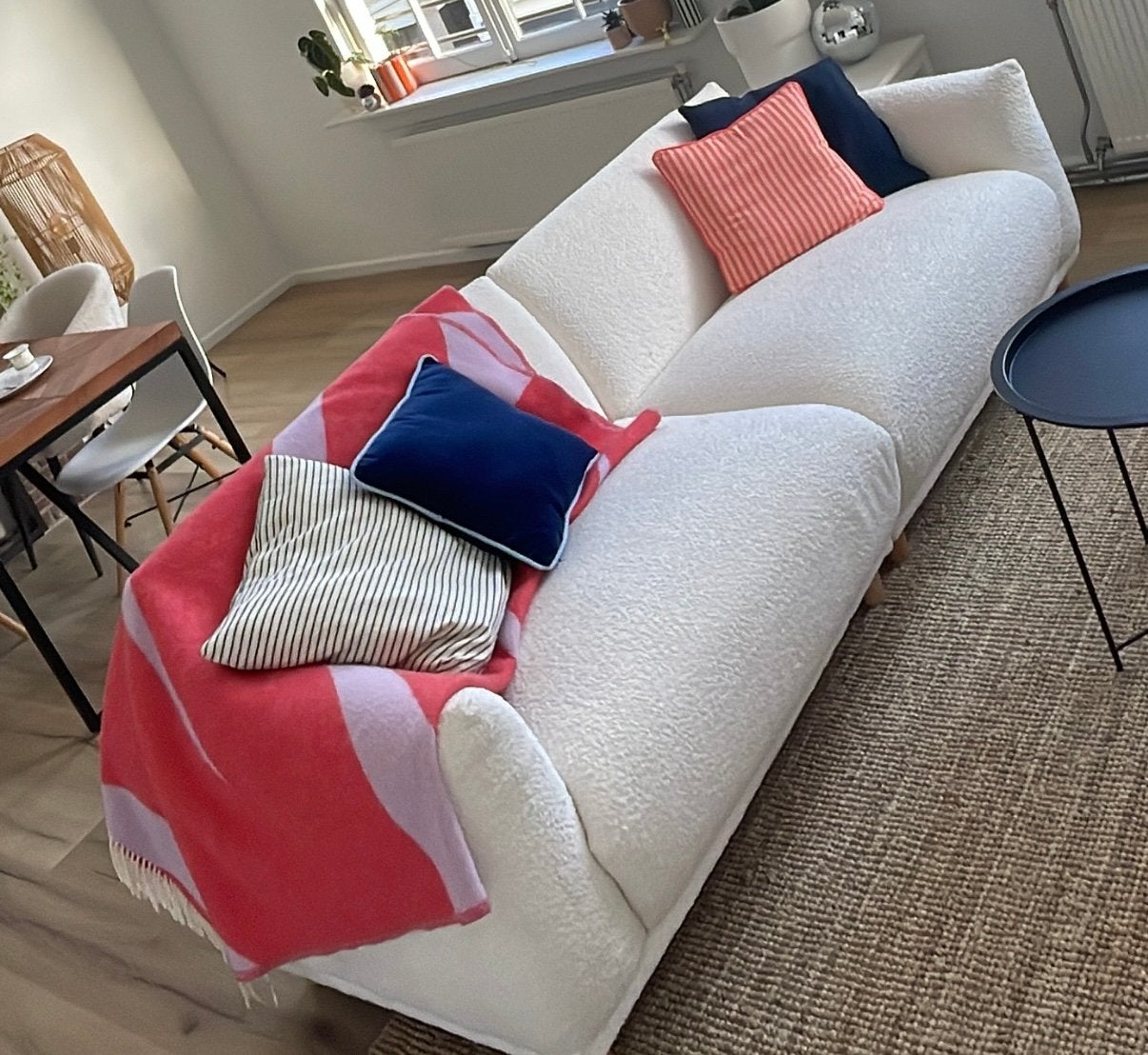 3-zitsbank teddy, Huis en Inrichting, Driepersoons, 75 tot 100 cm, Zo goed als nieuw, Stof