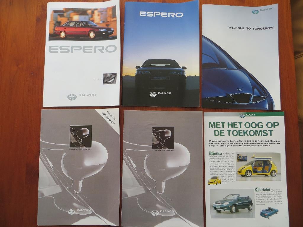 Een mooi aantal Daewoo folders uit de jaren 1994-1999, Ophalen of Verzenden, Nieuw, Overige merken
