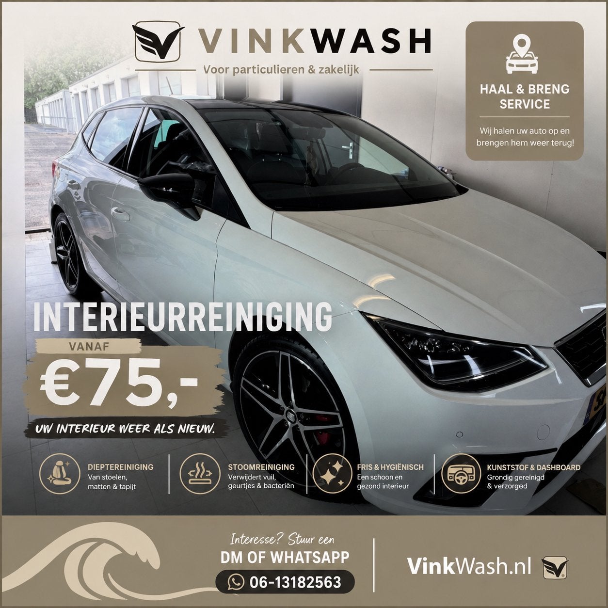 Autopoetser/wasser (VinkWash), Ophalen