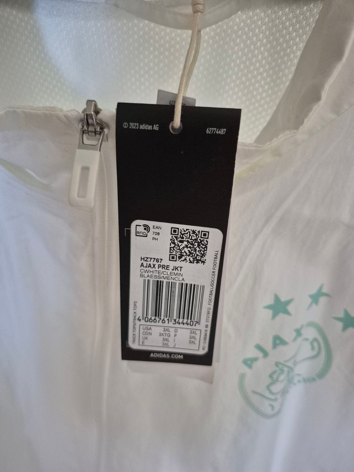 Ajax Adidas Pre-Match Jas XXXL - Nieuw met kaartjes, Ophalen, Nieuw