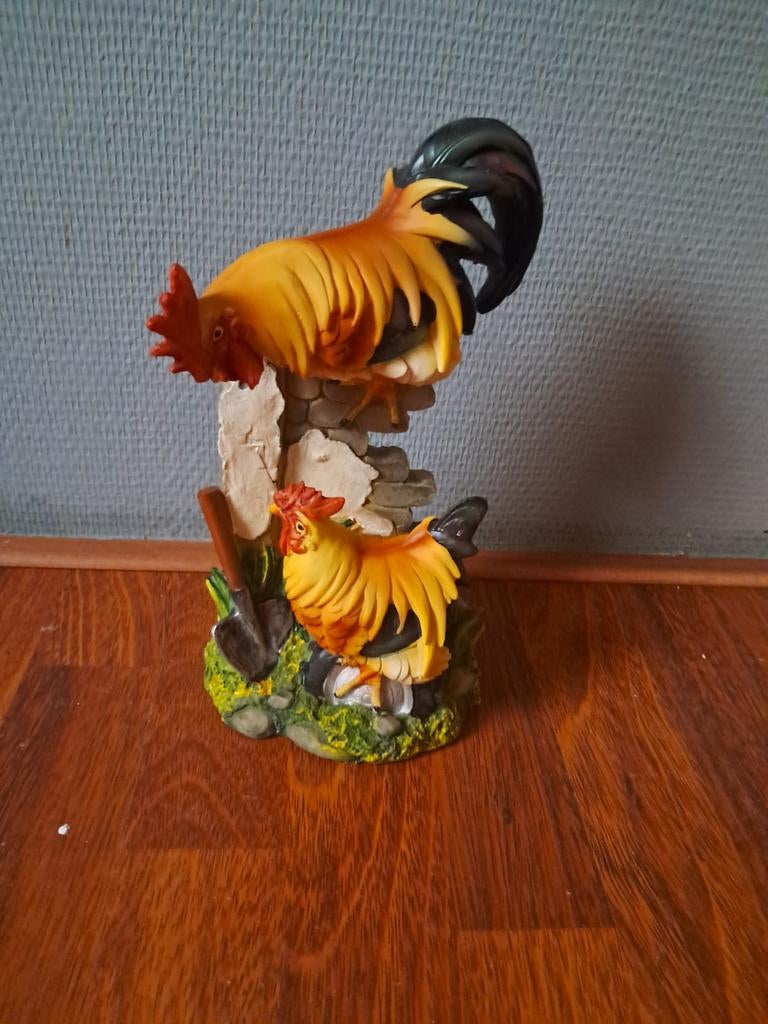 Mooi beeldje van kip en haan, Ophalen of Verzenden, Nieuw, Dier