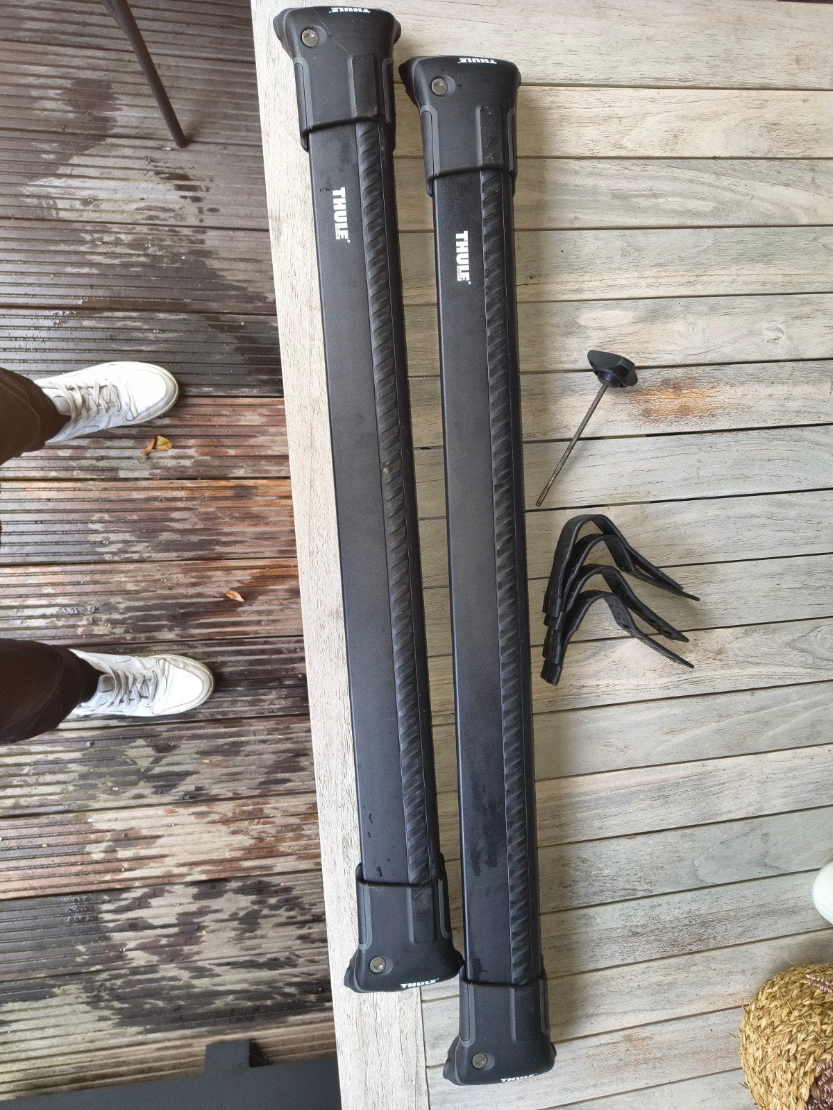 Thule WingBar Edge Dakdragers (Zwart) – VW Golf 7 Variant, Auto diversen, Ophalen, Gebruikt