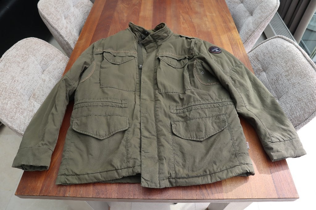 Heren Napapijri jack groen maat XXXL 3XL apart model zgan, Overige maten, Ophalen of Verzenden, Zo goed als nieuw, Napapijri