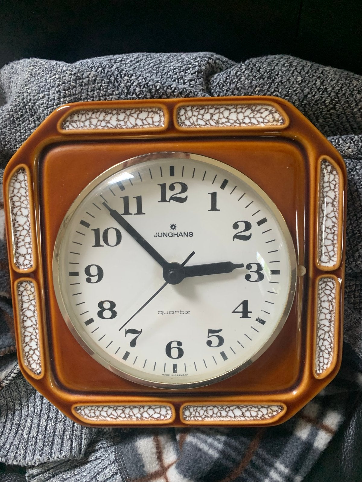 Vintage Junghans Quartz Wandklok - Keramiek, Ophalen