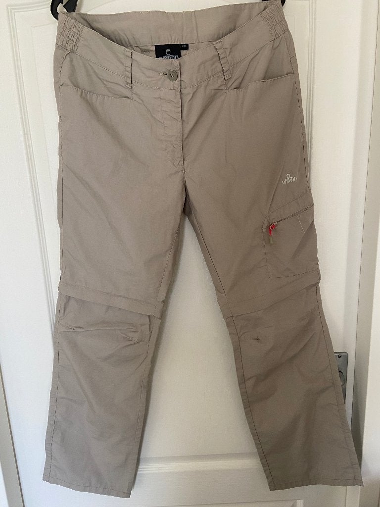 Dames afrits-broek - kleur beige - merk NOMAD - maat L, Maat 38/40 (M), Beige, Nomad, Ophalen of Verzenden