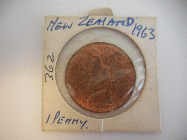 Nieuw Zeeland 1963 Penny Munt met een Vogel, Postzegels en Munten, Munten | Oceanië, Ophalen of Verzenden, Losse munt