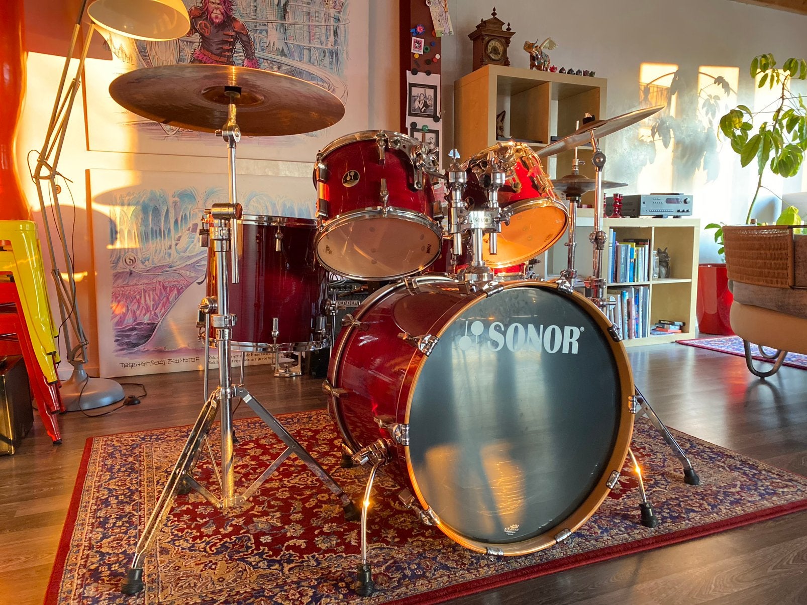 Sonor Force 3007 maple drumstel, Ophalen, Zo goed als nieuw, Sonor