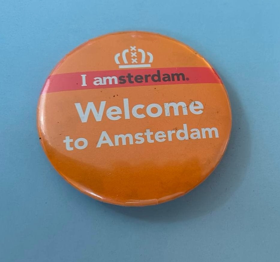 Button I AMsterdam, Ophalen of Verzenden, Zo goed als nieuw, Overige onderwerpen, Button