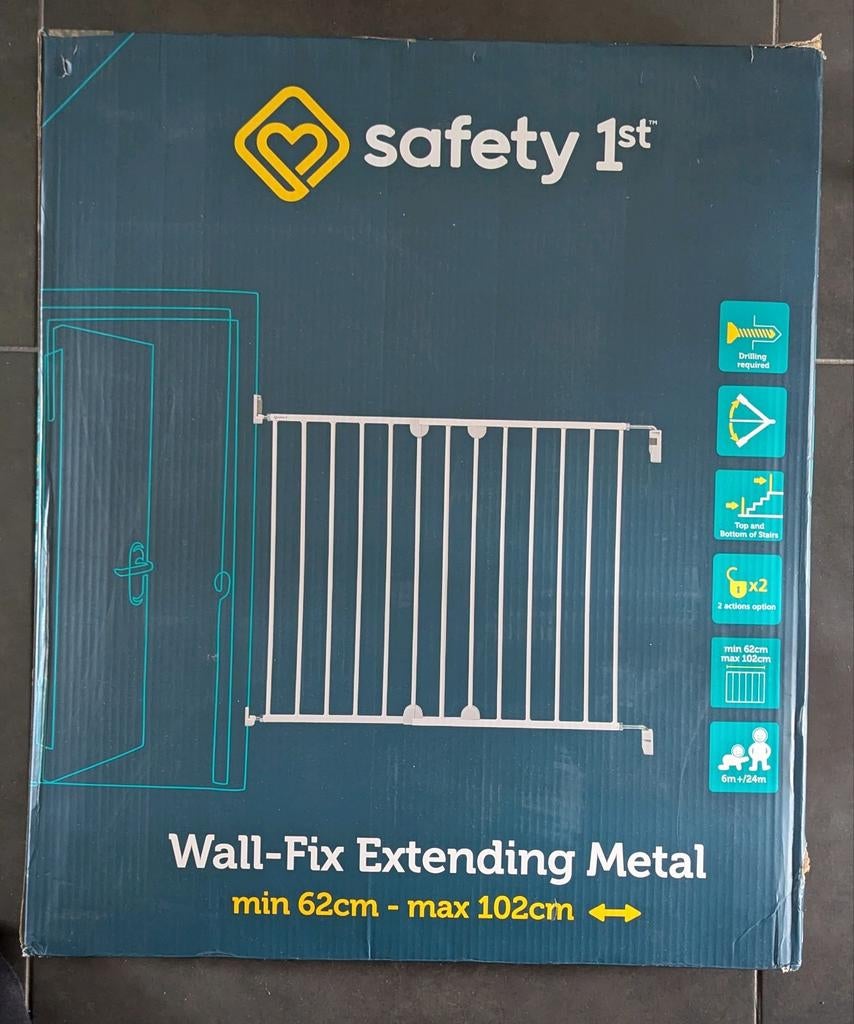 Safety 1st wall-fix traphekje, Kinderen en Baby's, Traphekjes, Ophalen of Verzenden, Nieuw, Metaal of IJzer, 100 tot 115 cm