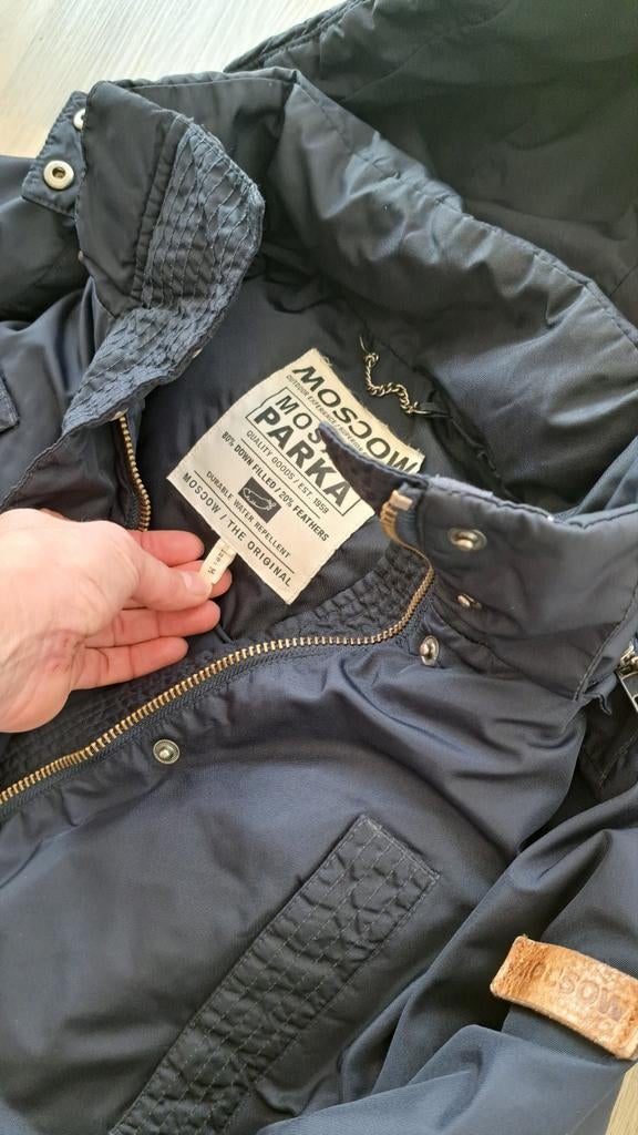 Moscow winterjas, Ophalen of Verzenden, Zo goed als nieuw, Maat 38/40 (M), Blauw