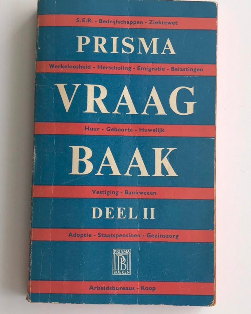 Uniek boekje, Prisma vraagbaak deel II, ong 1955, Ophalen of Verzenden, Zo goed als nieuw