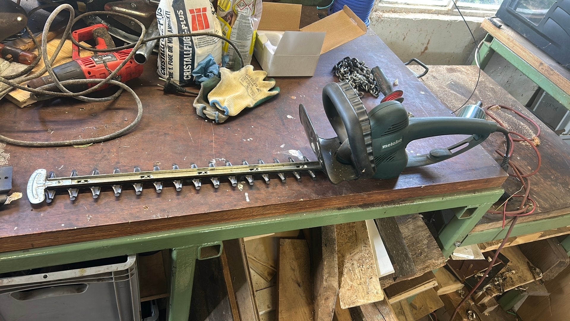 Metabo heggenschaar hs66, Ophalen, Zo goed als nieuw, Accu