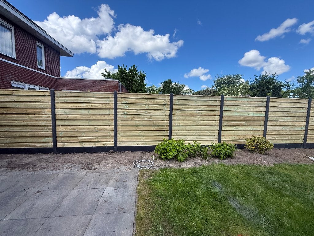 Hout en beton schuttingen, gratis offerte!, Tuin en Terras, Ophalen, 1 tot 2 meter, Minder dan 3 meter, Nieuw