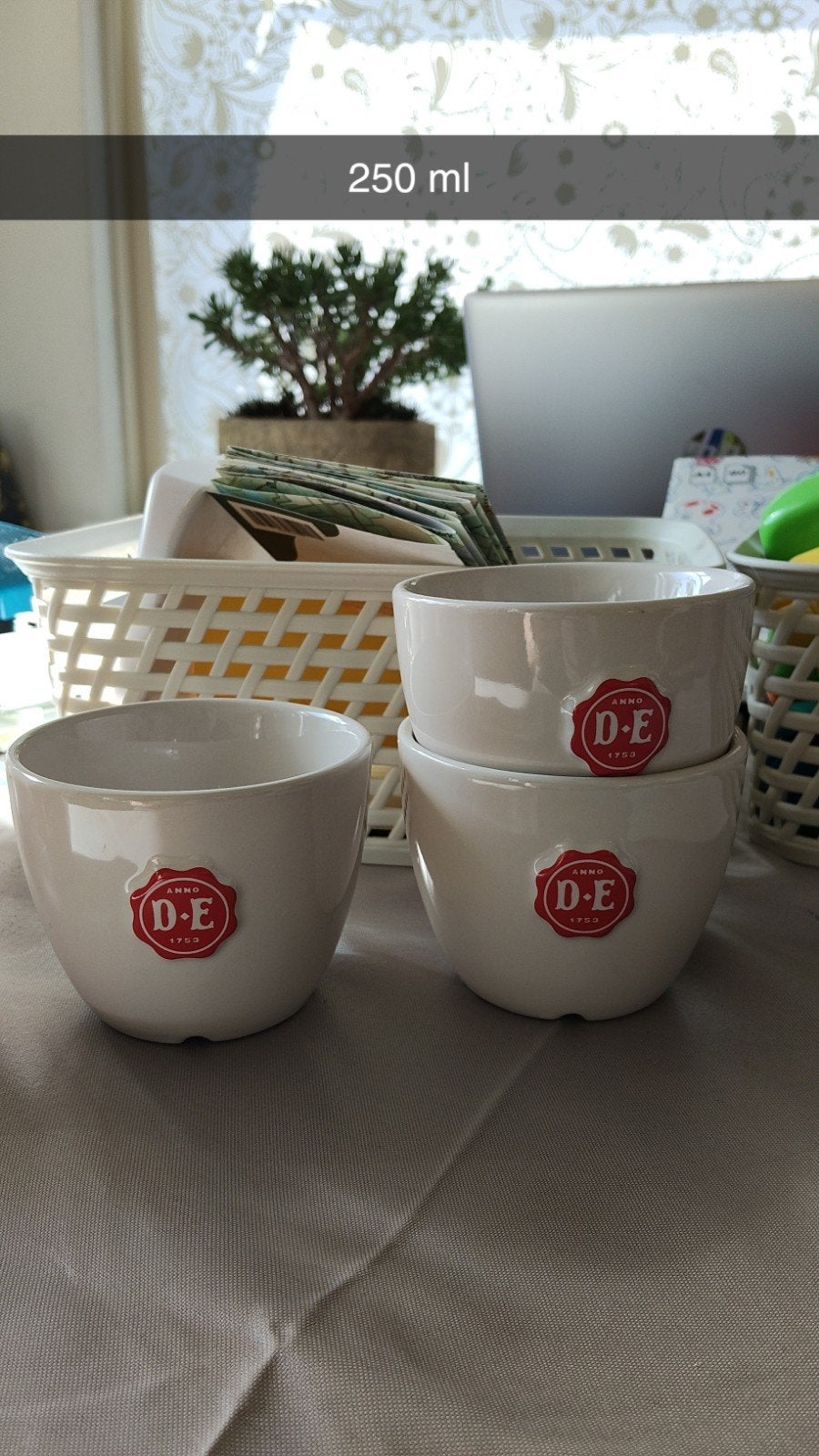 3 koffiemokjes zonder oor., Ophalen, Overige merken, Nieuw, Mok