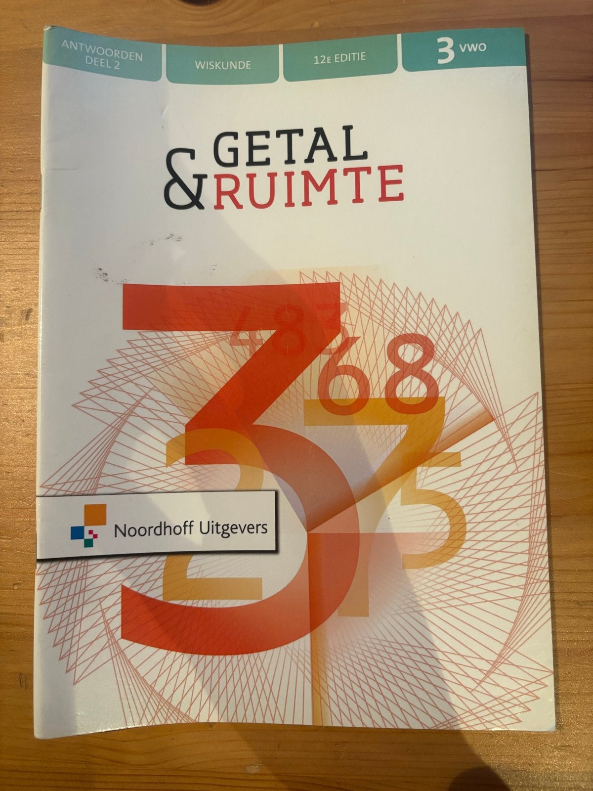 Getal & Ruimte Wiskunde 3 VWO Antwoorden Deel 2 12e editie, Ophalen of Verzenden, Beta, Zo goed als nieuw