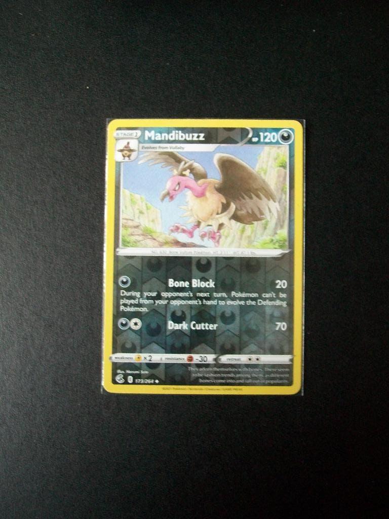 1457: Nieuwe Pokemon Kaart holofoil MANDIBUZZ hp 120 173/264, Verzenden, Nieuw, Losse kaart, Foil
