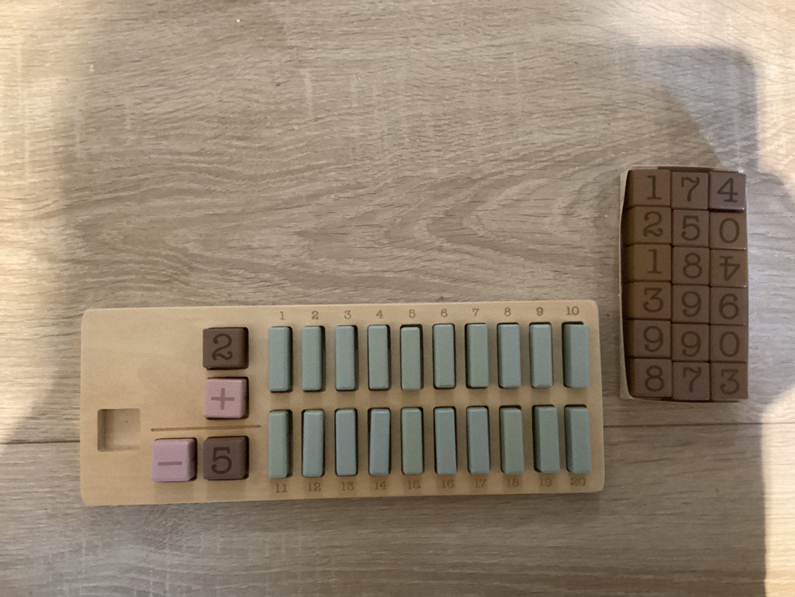 Rekenblokjes hout - educatief speelgoed, Ophalen, Gebruikt