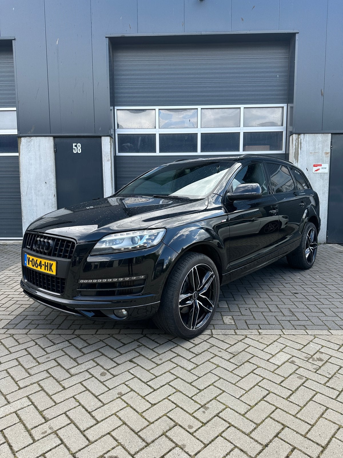 Audi Q7 2012 3.0 TDI V6 S line Grijs Kenteken, Auto's, Bestelauto's, Automaat, Euro 5, Zwart, 14 km/l