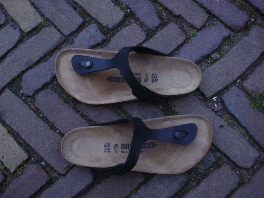 BIRKENSTOCK GIZEH ZWART 40 NIEUW GRATIS VERZENDING PER POST, Slippers, Verzenden, Zwart, Nieuw