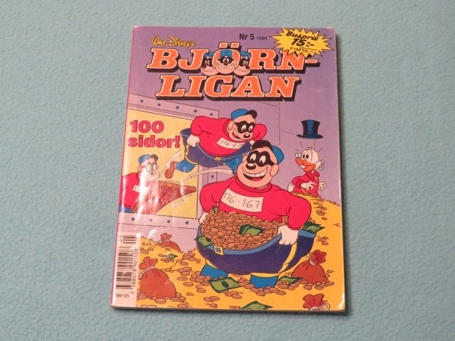 Vintage Zweeds stripboekje: Björnligan nr. 5-1991, Eén stripboek, Ophalen of Verzenden, Zo goed als nieuw, Disney
