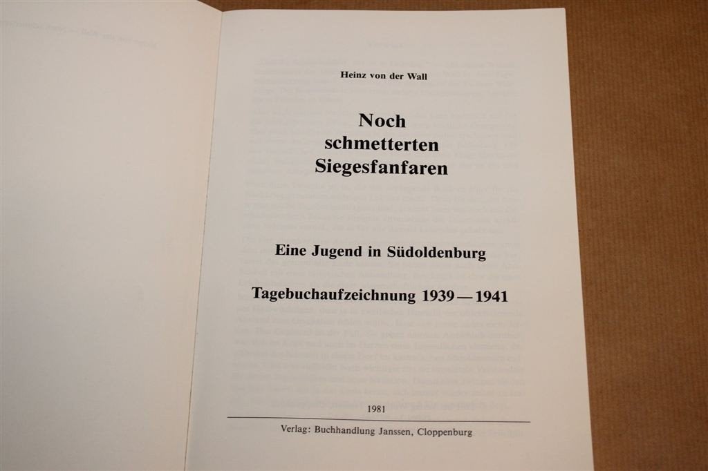 Noch schmetterten Siegesfanfaren — Jeugddagboek 1939-1941, Ophalen of Verzenden, Gelezen, Europa