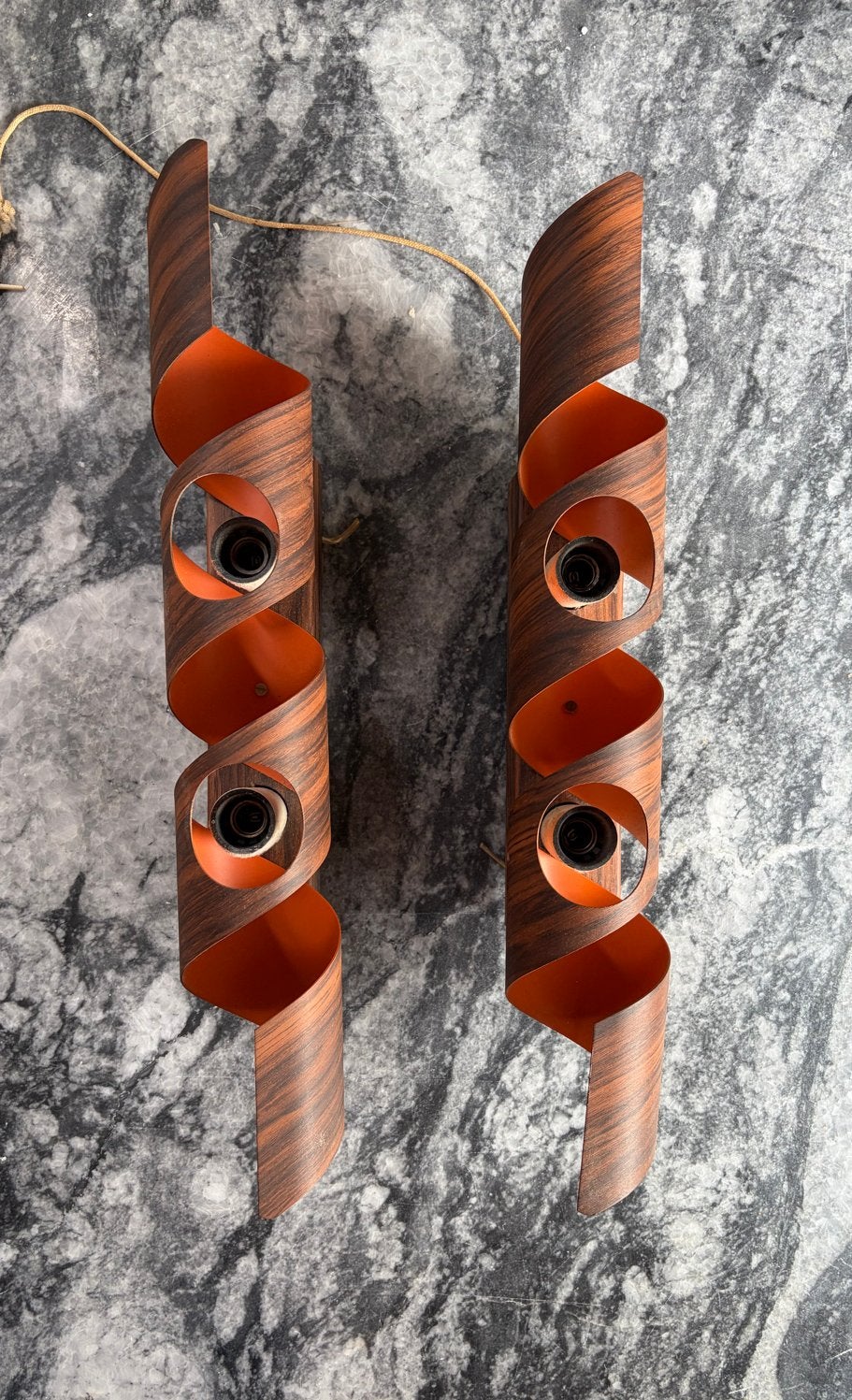 Vintage Raak Wokkel lamp – Space Age design (jaren ‘70), Ophalen, Gebruikt, Bruin, E14 (klein)