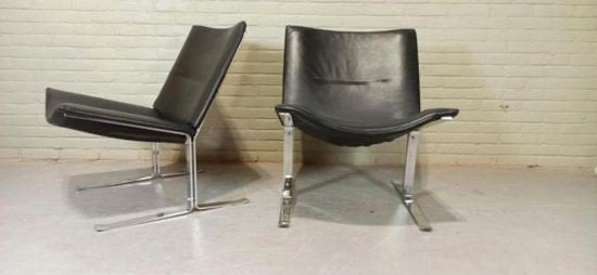 2 Deens design vintage Eagle leren fauteuils, Kebe Mobler, Ophalen, Tweedehands, Leer, 50 tot 75 cm