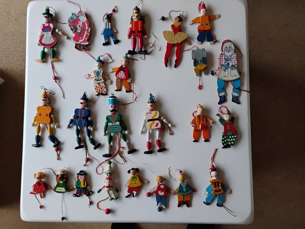 Diverse houten trekpoppen per stuk te koop vanaf 5,50, Ophalen of Verzenden, Zo goed als nieuw