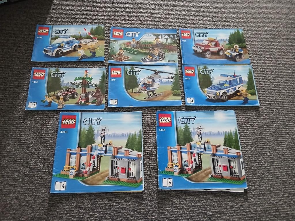 Lego City sets 4440, 4436, 4437, 60066 compleet met boekjes, Kinderen en Baby's, Speelgoed | Duplo en Lego, Ophalen of Verzenden