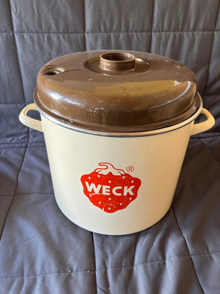 Weck ketel - Inmaakketel - Emaille, Ophalen, Gebruikt, Overige materialen, Kookpan of Snelkookpan