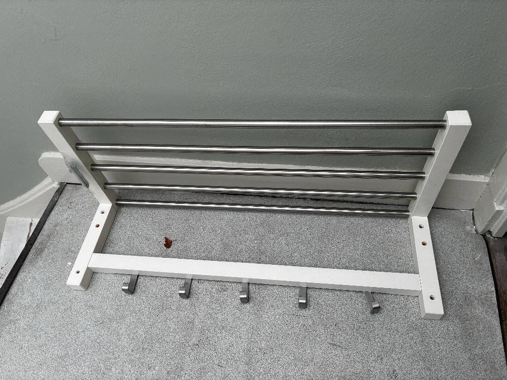 Ikea witte hangkapstok, Zo goed als nieuw, Minder dan 100 cm, Hout, Ophalen