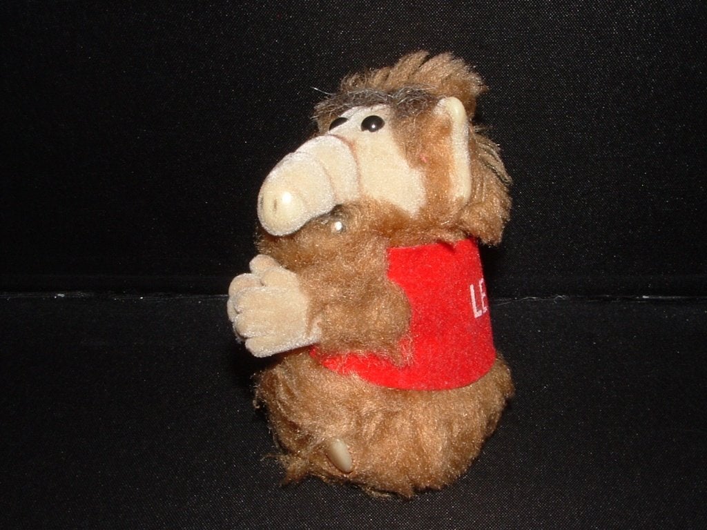 RUIMETEWEZEN ALIEN ALF PLUCHE GOUDBRUIN MET, Ophalen of Verzenden, Nieuw, Overige typen
