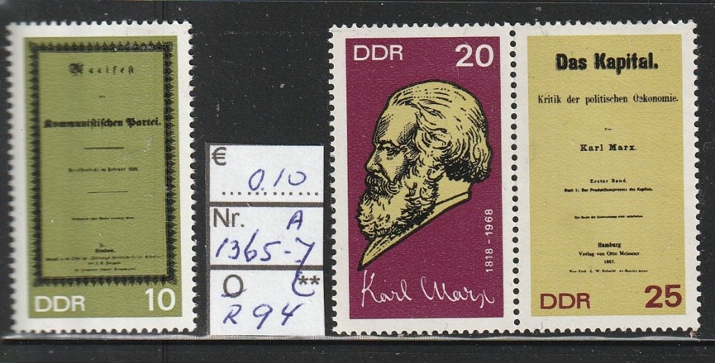 DDR Marx Michel 1365-7A Nr.R94p, Verzenden, DDR, Postfris