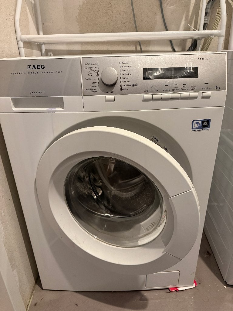 Wasmachine AEG Protex 8 kg, Witgoed en Apparatuur, Ophalen, Handwasprogramma, Zo goed als nieuw, Voorlader