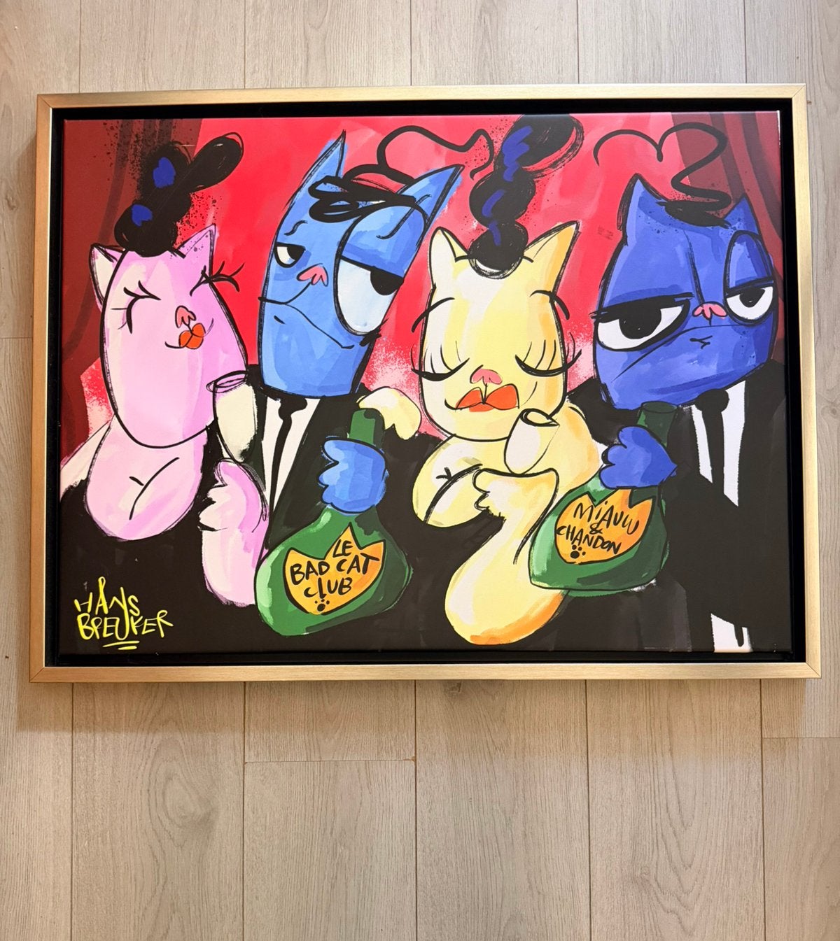 Hans breukers art print , 80x 60, zilverkleurige lijst, Ophalen