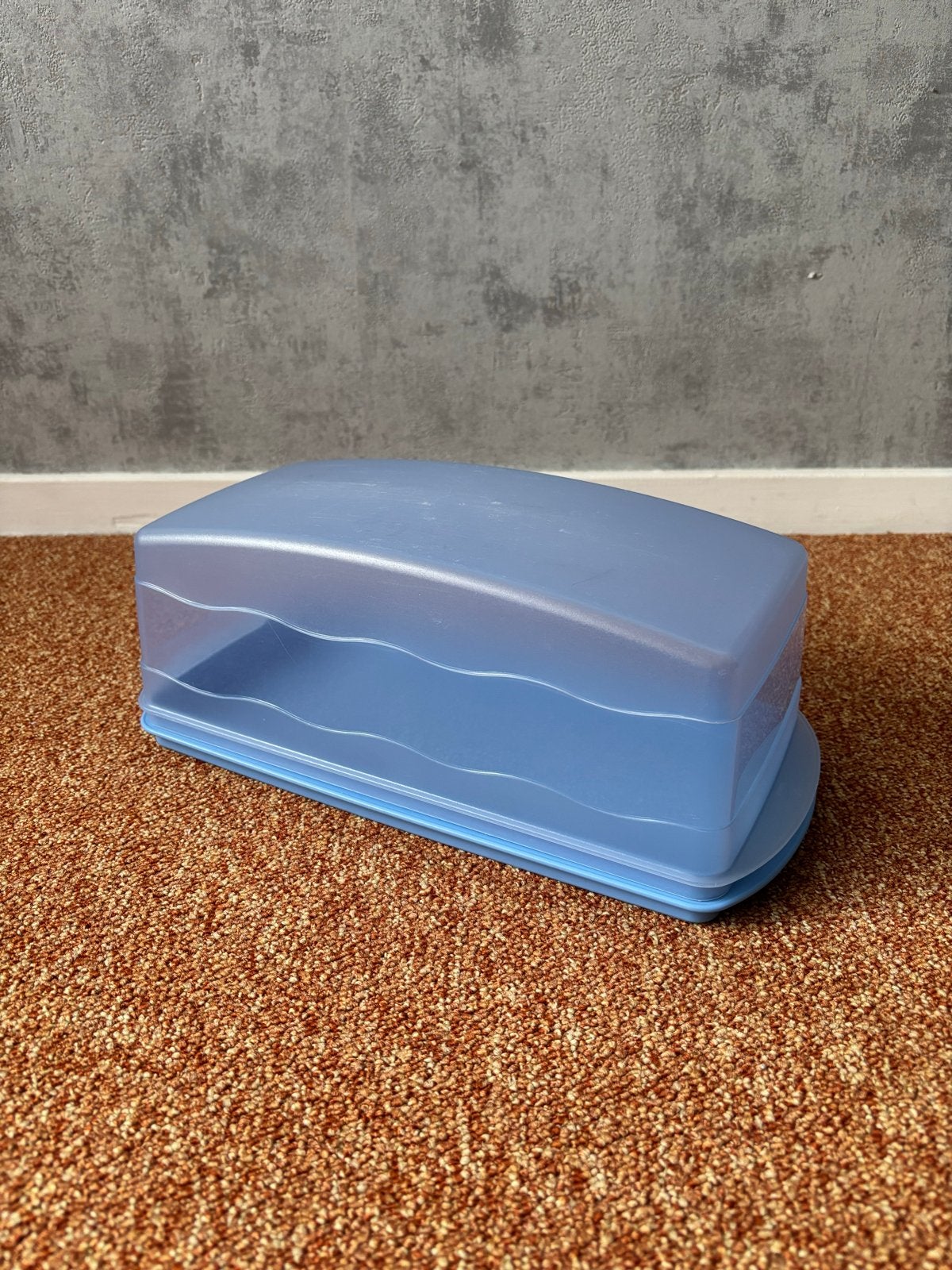 Tupperware | Lichtblauwe bewaarbak voor cake, Gebruikt, Bewaardoos, Blauw, Ophalen of Verzenden