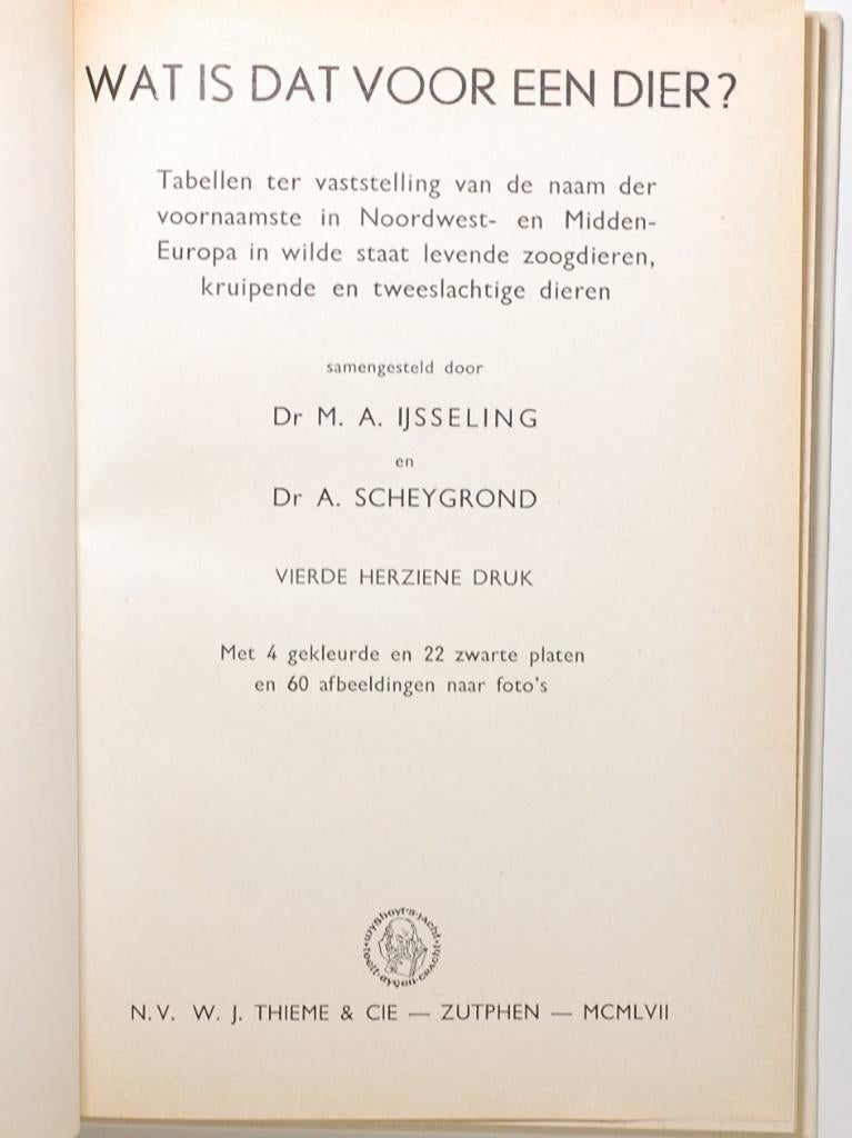 Wat is dat voor een dier? (1957), Verzenden, Zo goed als nieuw, Overige diersoorten