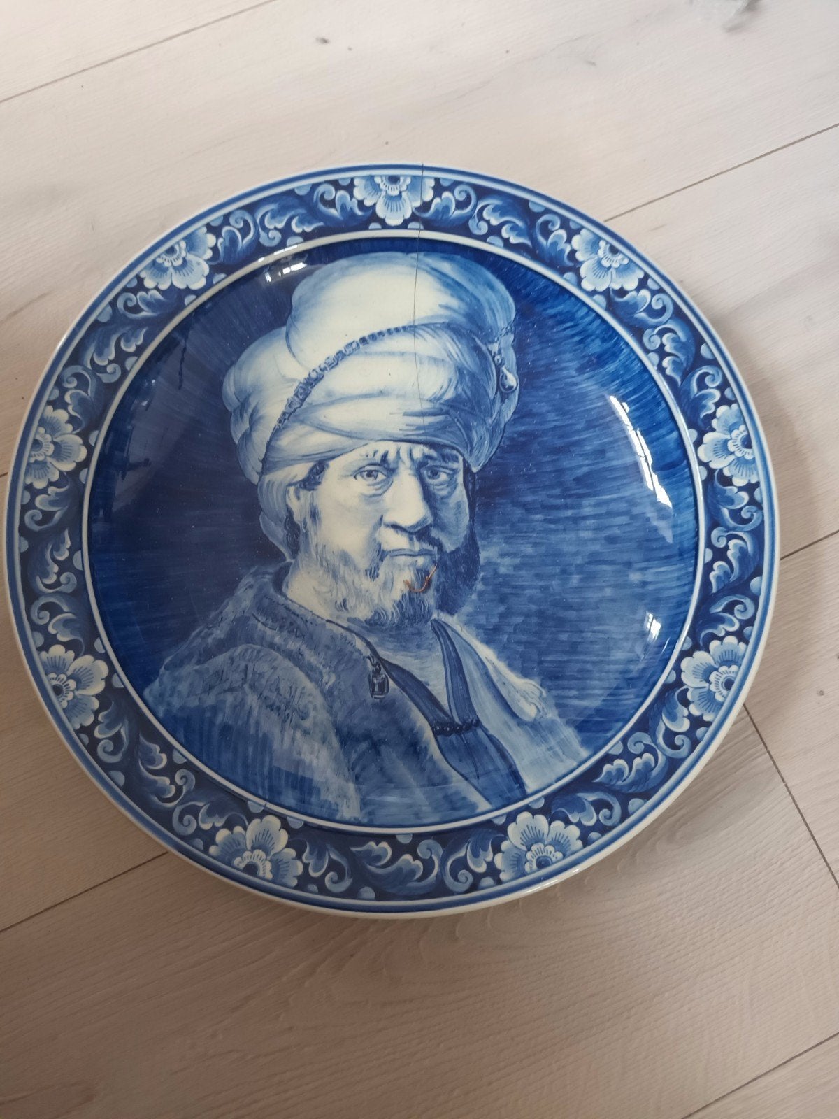 Delfts Blauw Rembrandt sierbord - Royal Goedewaagen, Ophalen of Verzenden