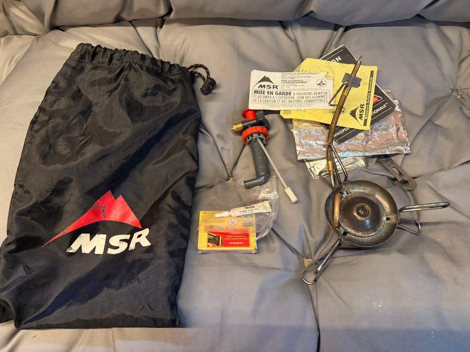 MSR Whisperlite Internationale Branderset met Brandstoffles, Ophalen of Verzenden, Gebruikt