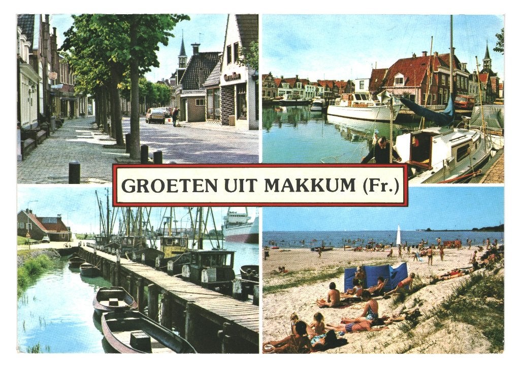 984083 Makkum 80+ Friesland Gelopen met Postzegel, Ophalen of Verzenden, 1980 tot heden, Gelopen, Friesland