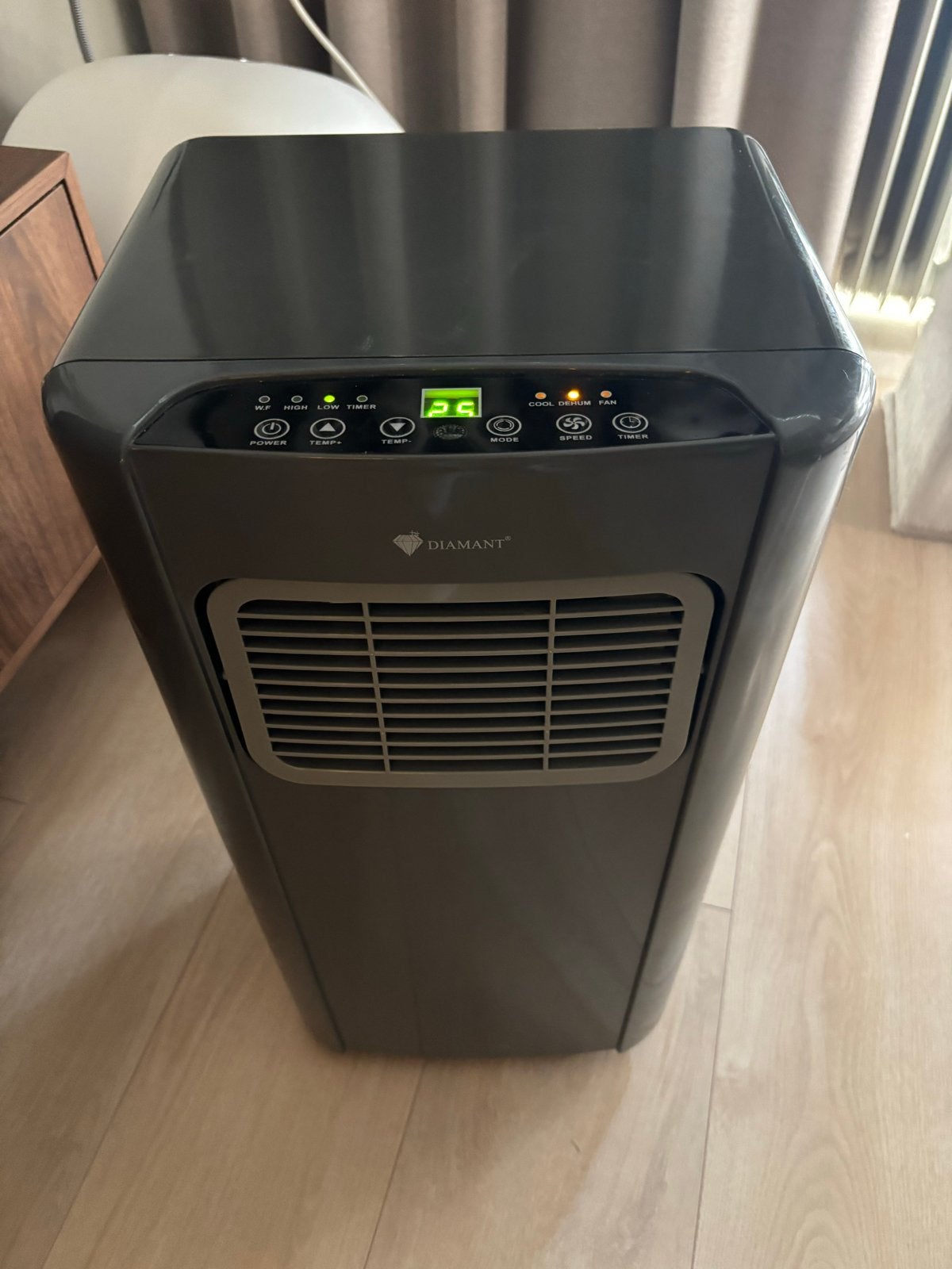Diamant Mobiele Airconditioner 9000 BTU/h, Ophalen, Minder dan 60 m³, 3 snelheden of meer, Zo goed als nieuw