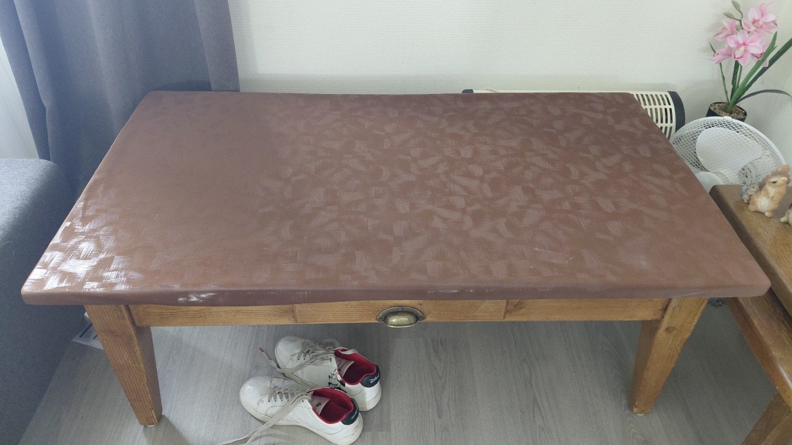 gratis af te halen Houten tafel 70x120 cm met lade, Huis en Inrichting, Ophalen, Gebruikt, 100 tot 150 cm, 50 tot 100 cm
