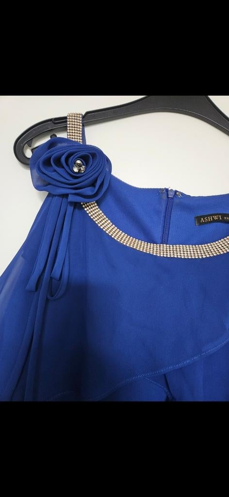 ASHWI Paris Galajurk / feestjurk Blauw maat 50, Ophalen, Blauw, Maat 46/48 (XL) of groter, ASHWI Paris