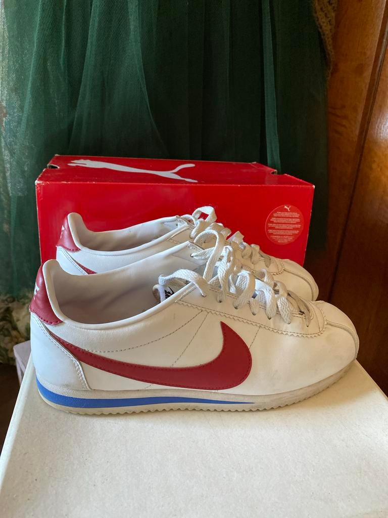 Nike Cortez sneakers - Maat 42, Ophalen of Verzenden, Gedragen, Wit, Sneakers of Gympen