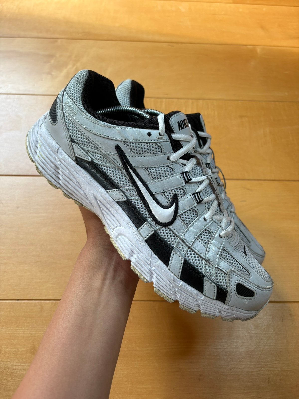 Nike P-6000 Zwart Wit EU 42.5, Verzenden, Wit, Sneakers of Gympen, Gedragen